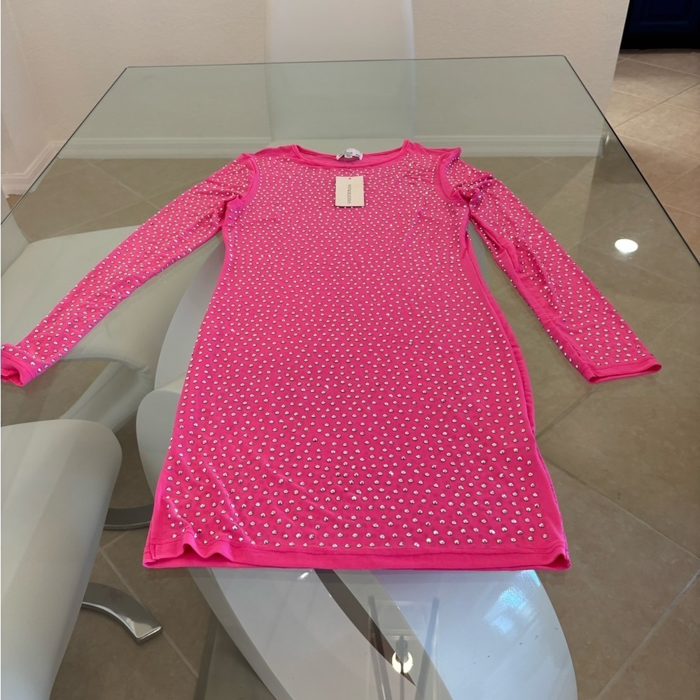 Hot & Delicious Vibrant Pink Rhinestone Top